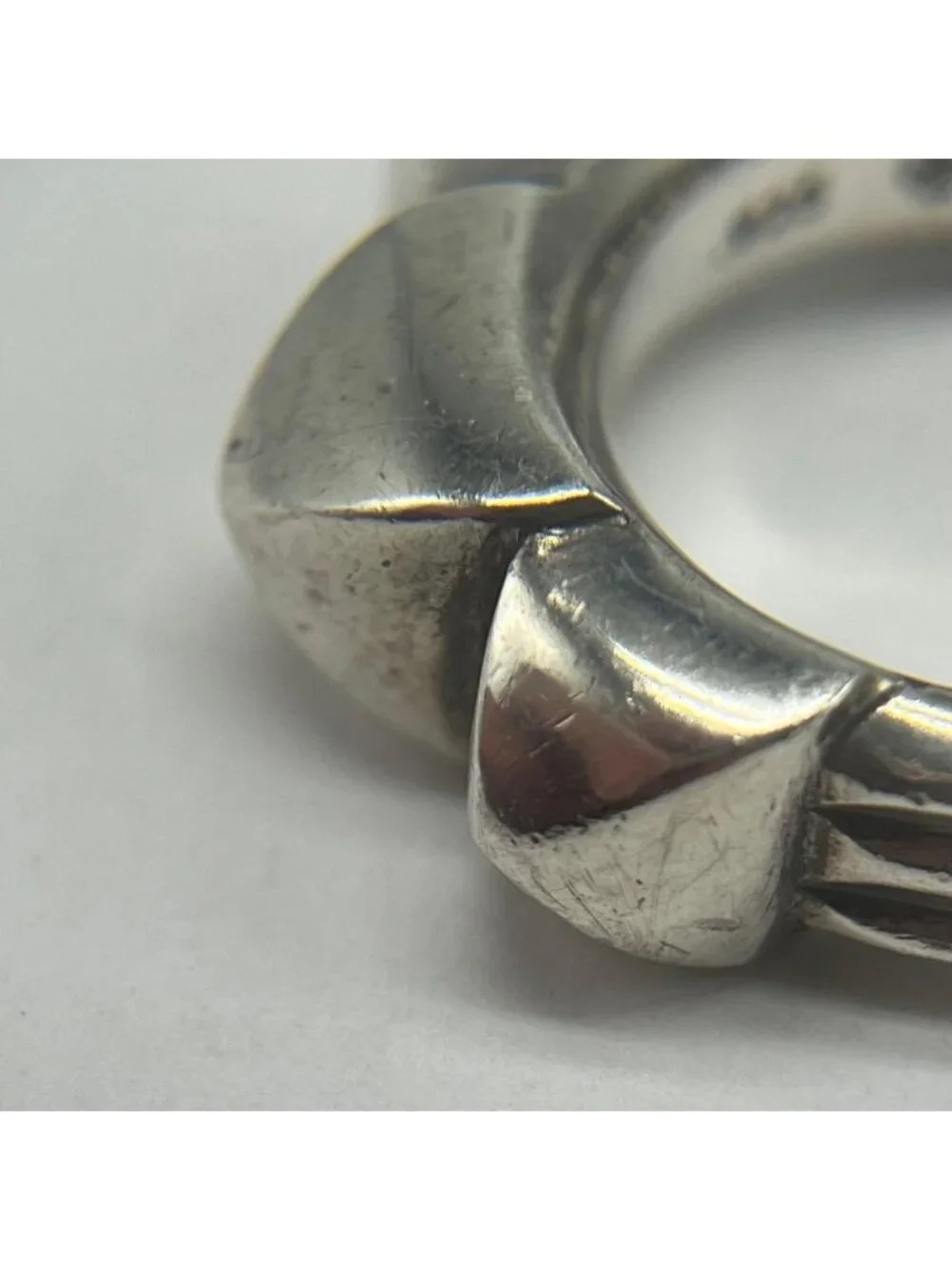 Chrome Hearts Waxed Punk Ring Silver
